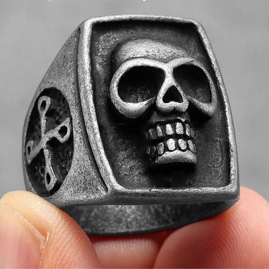 PUNK STYLE Retro Stainless Steel SKULL Ring - F.J.C. - JEWELRY