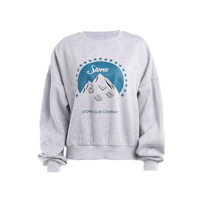 S.W. "Storm Club"  Graphic Print Crew Neck women's Sweatshirt