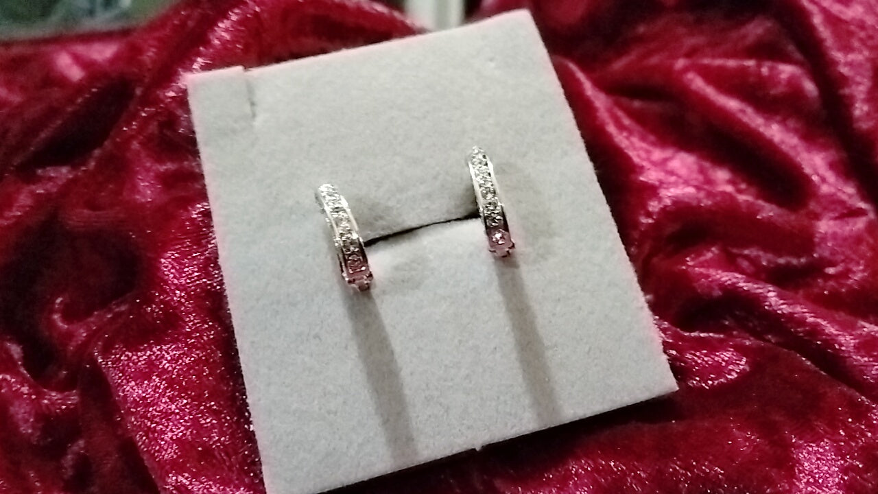 Silver small hoops