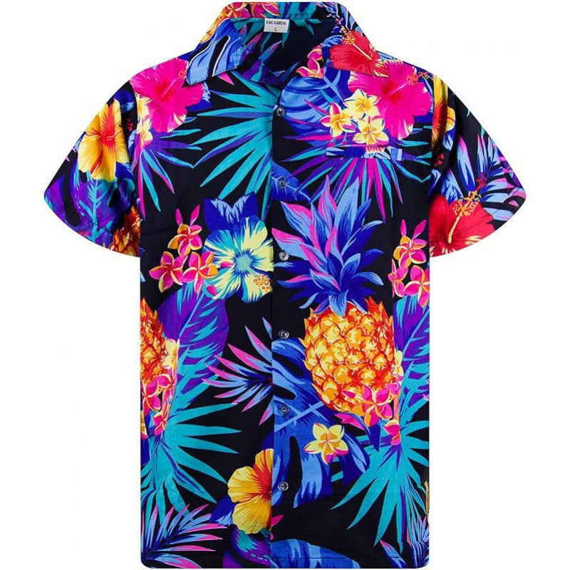 S.M. Men's Tropical summer Shirt 3D Digital Printing Tee