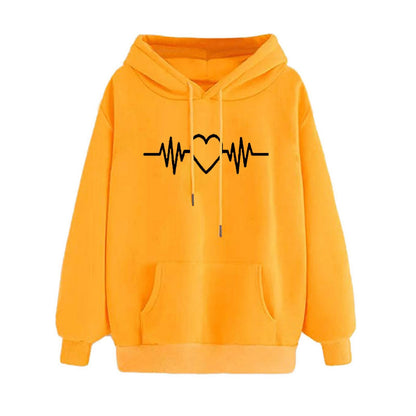 Fleece-lined Hoodie Sweater Couple's Tops Loose