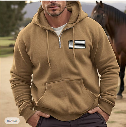 S.M.  American Patron Hooded Pullover