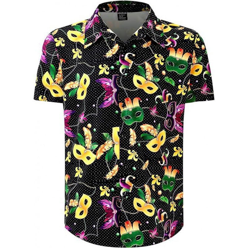 S.M. Men's Tropical summer Shirt 3D Digital Printing Tee