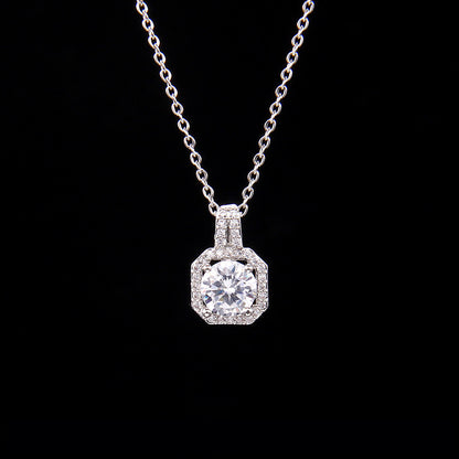 Women's Fashion Square Zircon Pendant Clavicle Chain