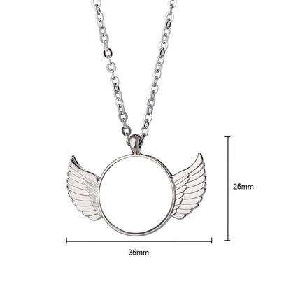 Angel Wings Blank Thermal Transfer Supplies Necklace