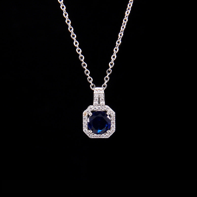 Women's Fashion Square Zircon Pendant Clavicle Chain