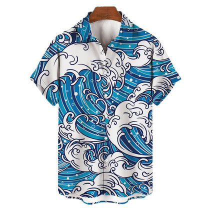 S.M. 3D Digital Printing Men's summer Shirt