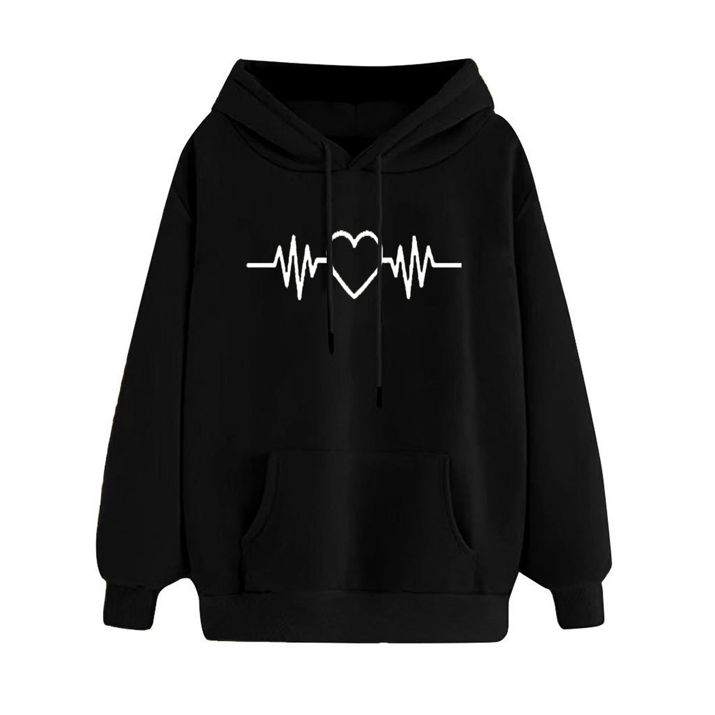 Fleece-lined Hoodie Sweater Couple's Tops Loose