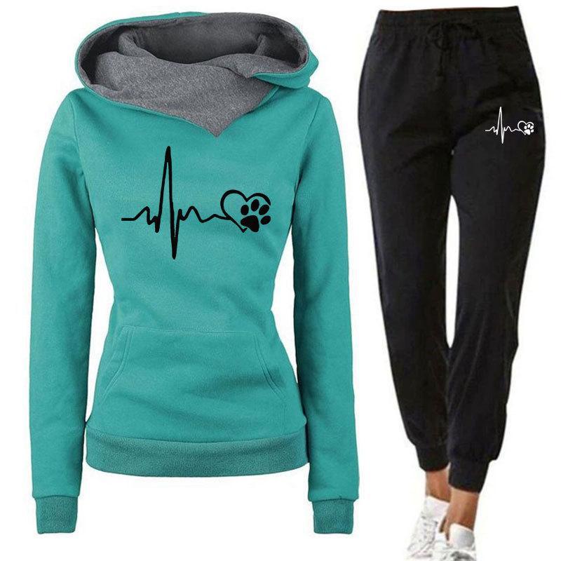 S.W. Heartbeat Frequency 2 piece sportswear set