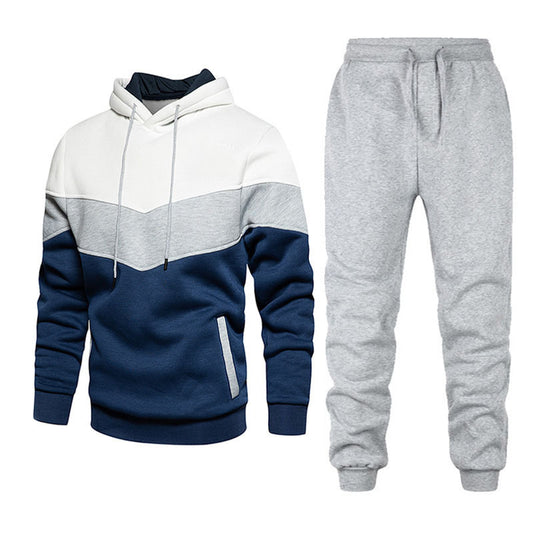 F.J.C.  S.M.   Men's Sports Sweater Jogger Two-piece Set