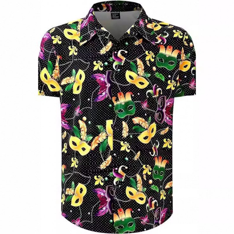 S.M. Men's Tropical summer Shirt 3D Digital Printing Tee