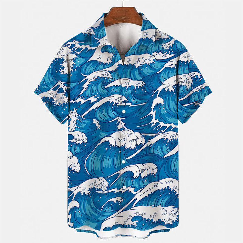 S.M. 3D Digital Printing Men's summer Shirt