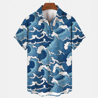 S.M. 3D Digital Printing Men's summer Shirt