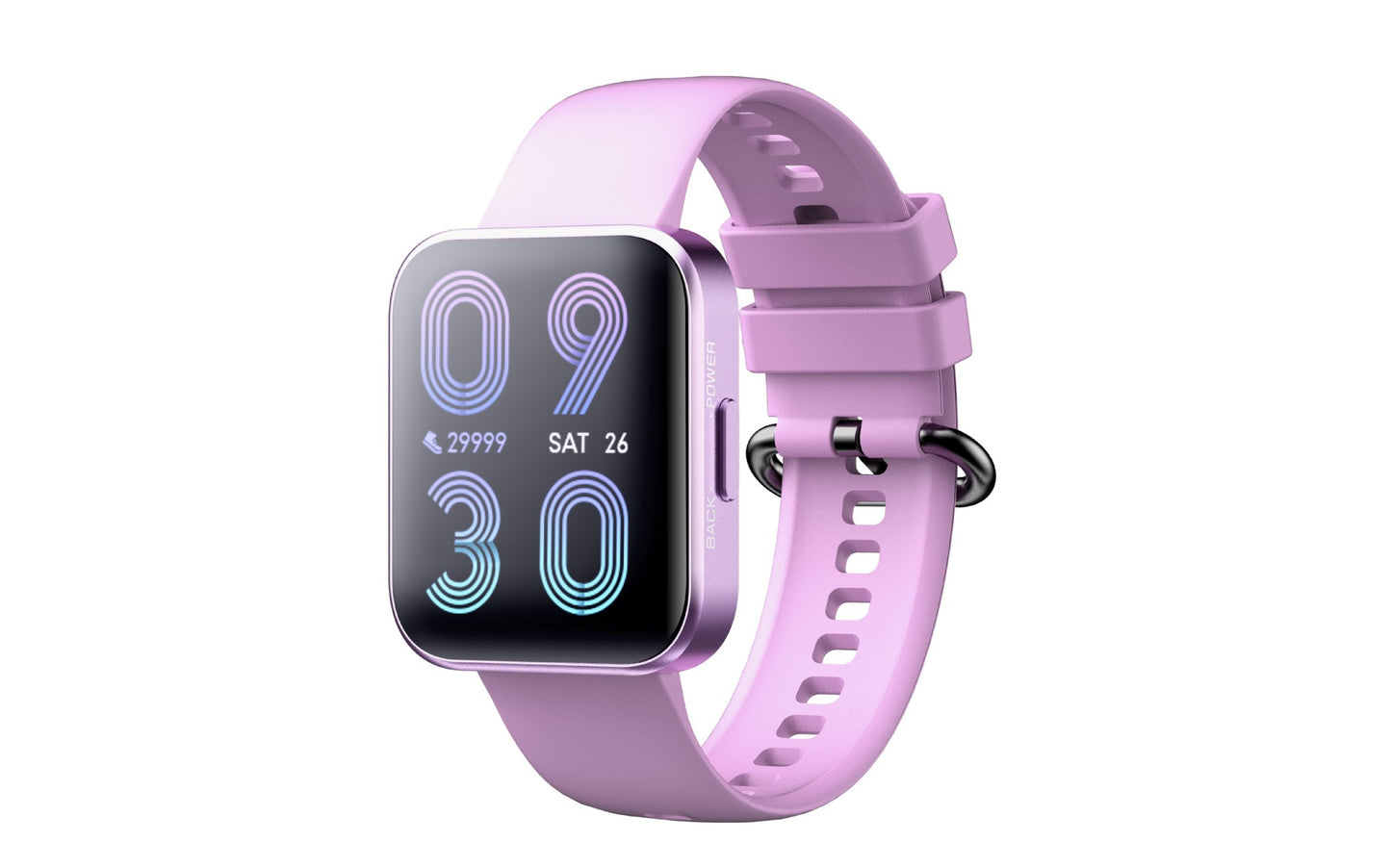 a pink apple watch with a pink band