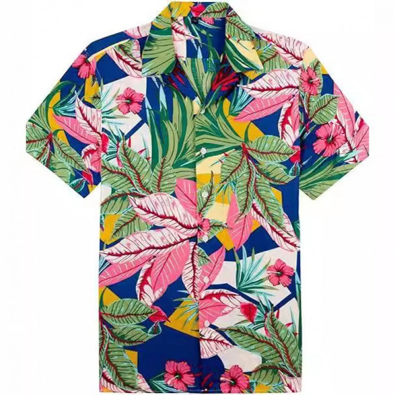 S.M. Men's Tropical summer Shirt 3D Digital Printing Tee