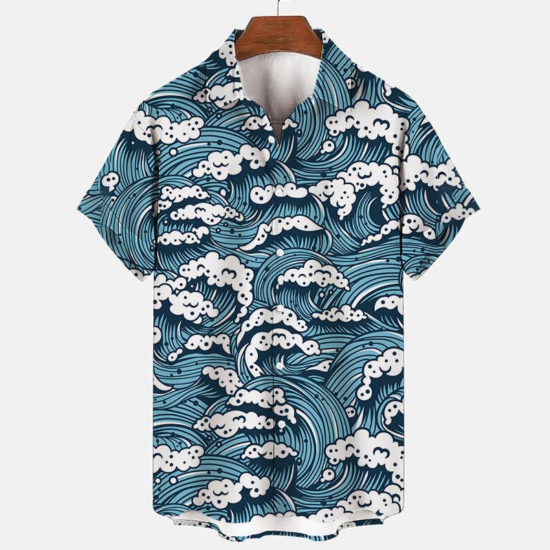 S.M. 3D Digital Printing Men's summer Shirt