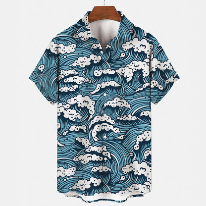 S.M. 3D Digital Printing Men's summer Shirt