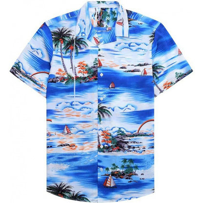 S.M. Men's Tropical summer Shirt 3D Digital Printing Tee