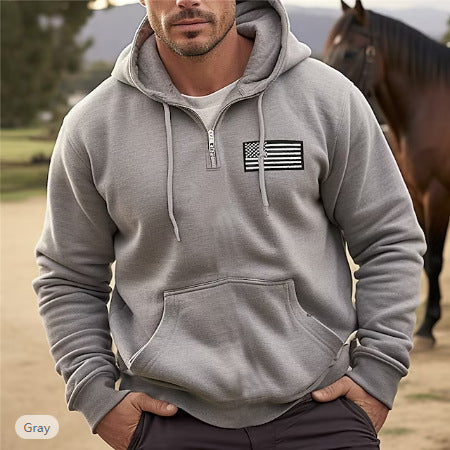 S.M.  American Patron Hooded Pullover