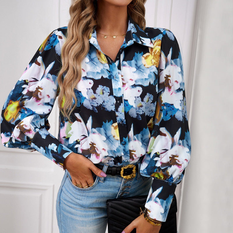 Printed Women's Long-sleeve blouses S.W.