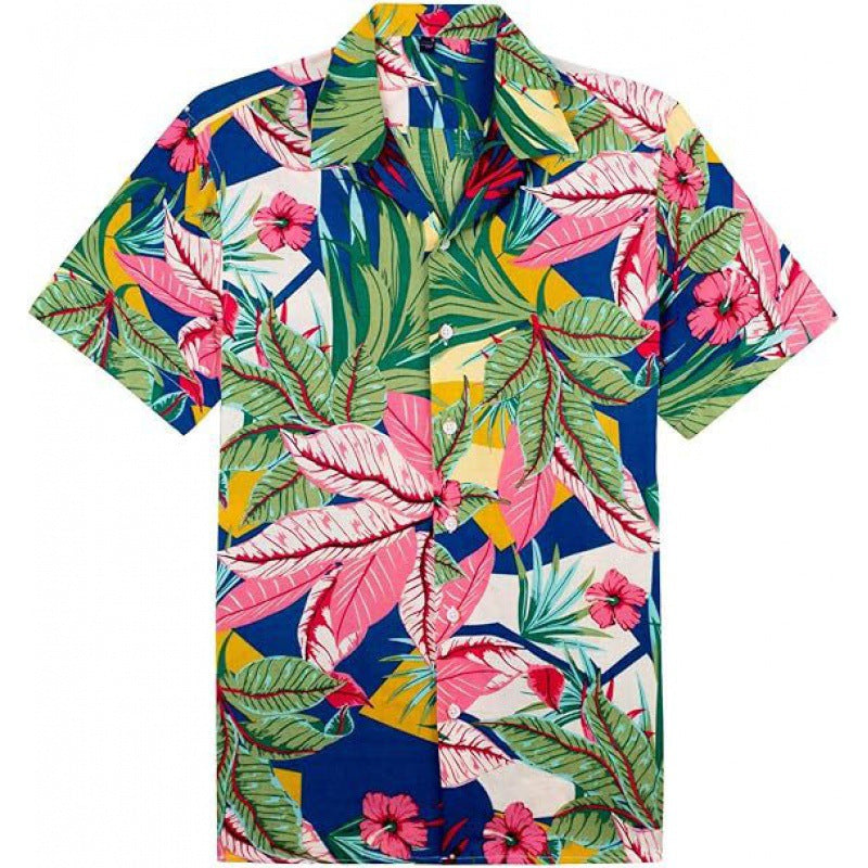 S.M. Men's Tropical summer Shirt 3D Digital Printing Tee