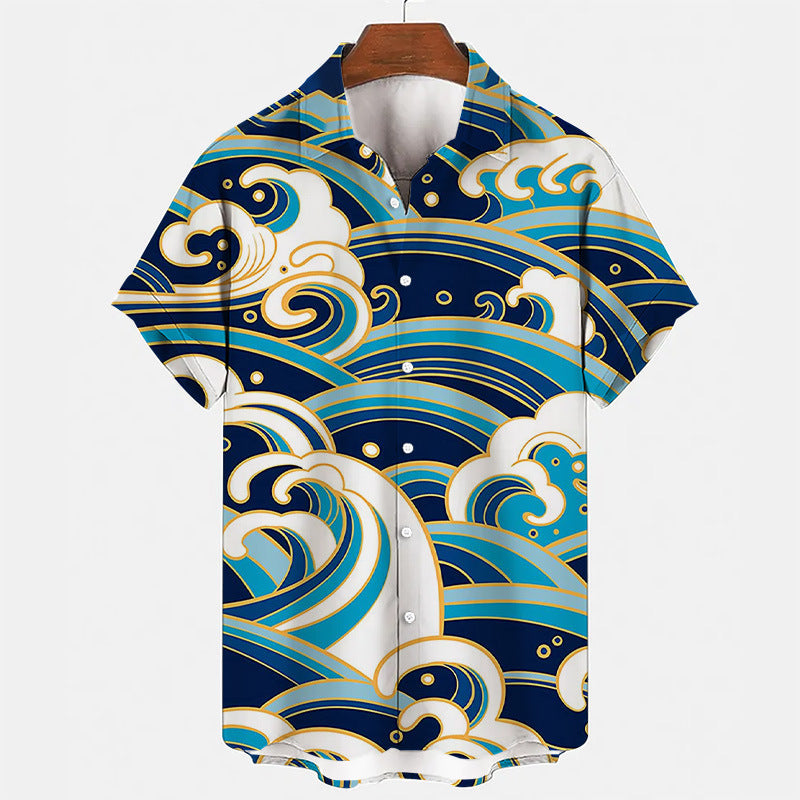 S.M. 3D Digital Printing Men's summer Shirt