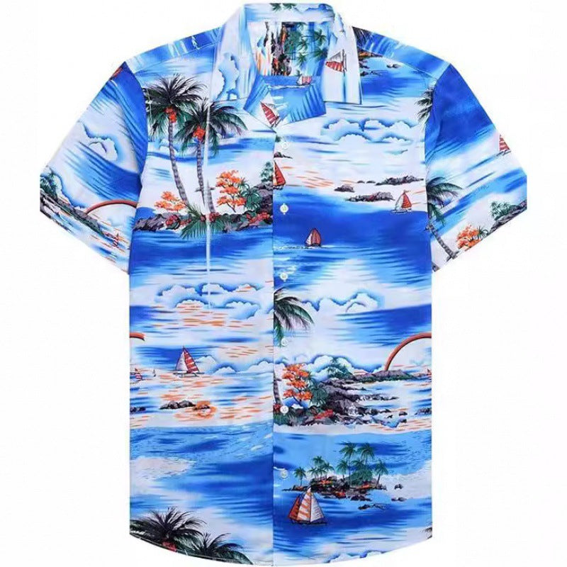 S.M. Men's Tropical summer Shirt 3D Digital Printing Tee