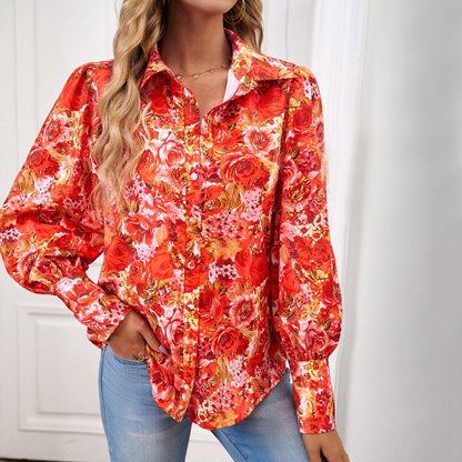 Printed Women's Long-sleeve blouses S.W.