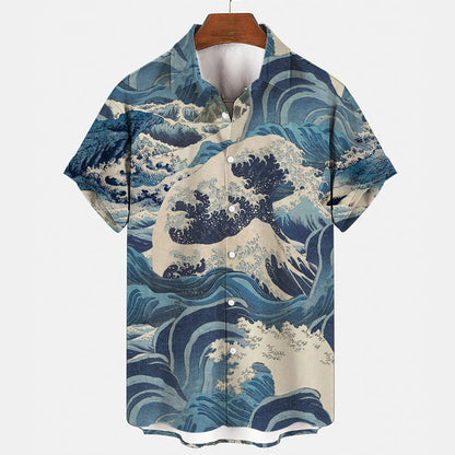 S.M. 3D Digital Printing Men's summer Shirt