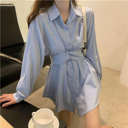 S.W.  Women's Fashion Polo Shirt Dress Shorts Suit