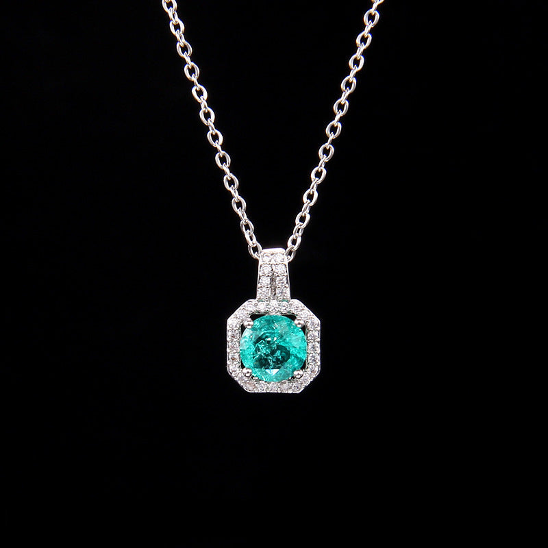 Women's Fashion Square Zircon Pendant Clavicle Chain