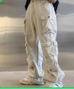 S.M. Retro multi-pocket Over-sized Cargo pants