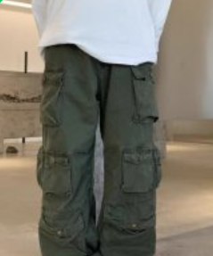 S.M. Retro multi-pocket Over-sized Cargo pants