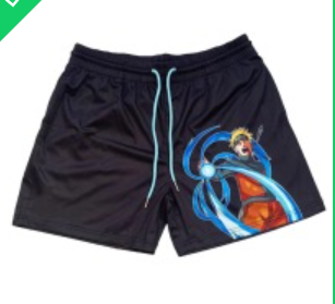 S.M. Shorts Fitness sports polyester breathable shorts Various anime styles