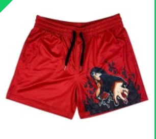 S.M. Shorts Fitness sports polyester breathable shorts Various anime styles