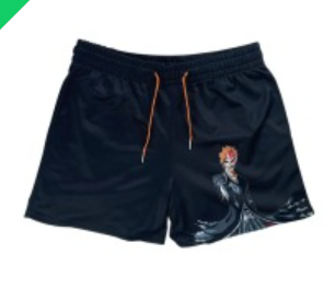 S.M. Shorts Fitness sports polyester breathable shorts Various anime styles