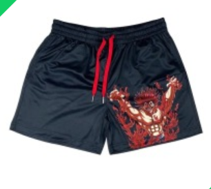 S.M. Shorts Fitness sports polyester breathable shorts Various anime styles