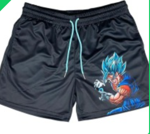 S.M. Shorts Fitness sports polyester breathable shorts Various anime styles