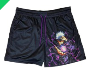 S.M. Shorts Fitness sports polyester breathable shorts Various anime styles