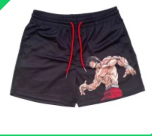 S.M. Shorts Fitness sports polyester breathable shorts Various anime styles