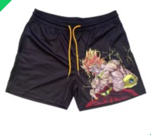 S.M. Shorts Fitness sports polyester breathable shorts Various anime styles