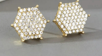 Hexagon Studded studs.