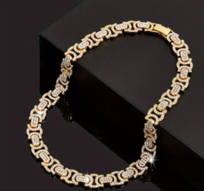 Chanel style 19 inch Mariner chain very nice with zirconia inlay.Jewelry