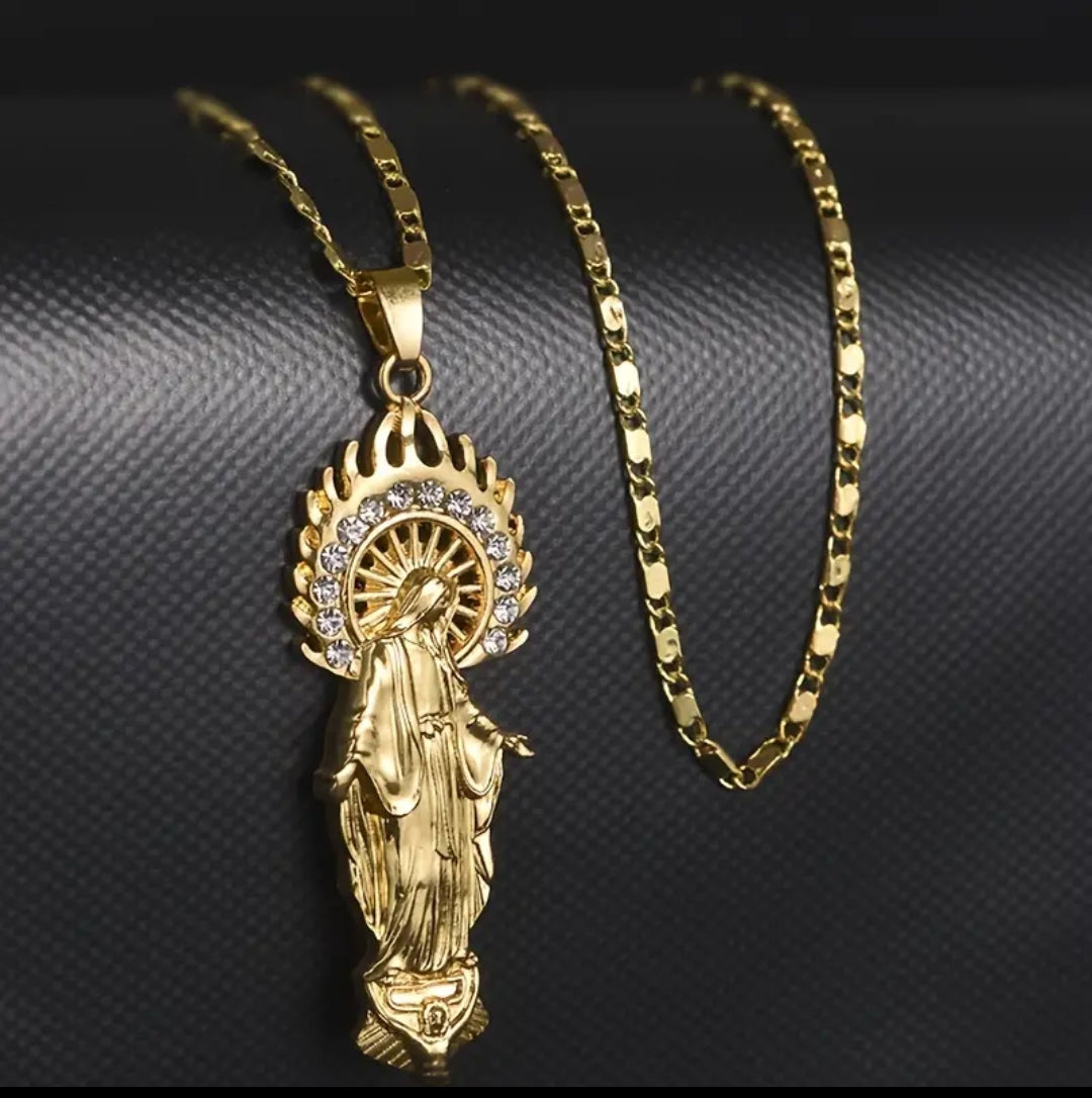 Religious pendant on a Singapore chain