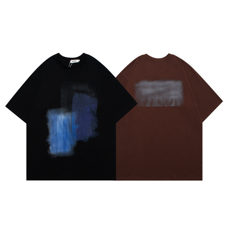 F.J.C.  S.M. men's  "Blurred Vision"  Unique Fashion Short Sleeved  T shirt