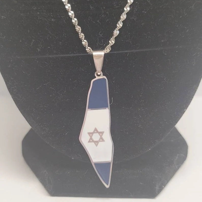 Israel Map Necklace Accessories Pendant