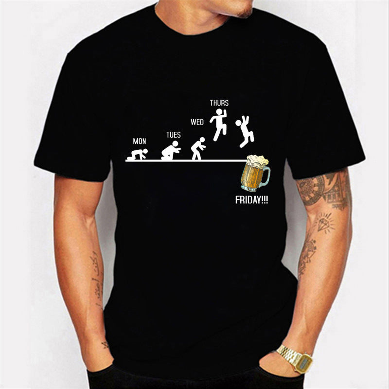 F.J.C.  S.M.  Weekend Beer With Cheers T-shirt men's