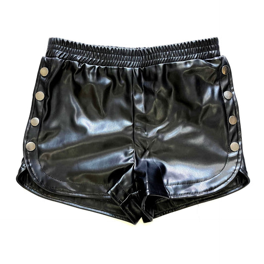 S.W. Women's PU leather split shorts