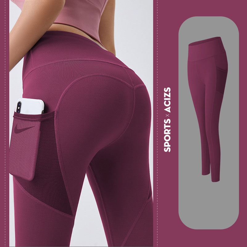 S.W. Yoga Pants Women With Pocket Leggings Sport Girl Gym Leggings Women Tummy Control Jogging Tights Female Fitness Pants