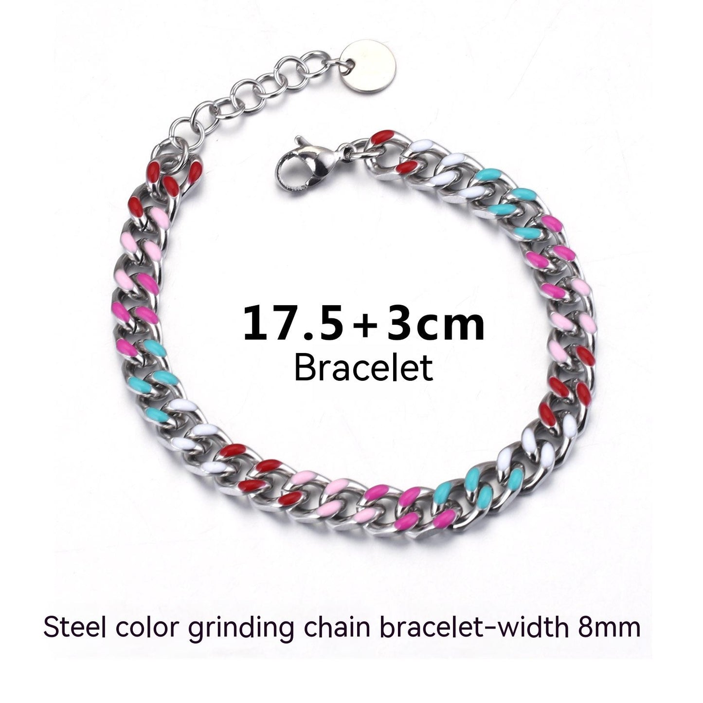 Necklace Creative Epoxy Titanium Steel Cuban Link Chain